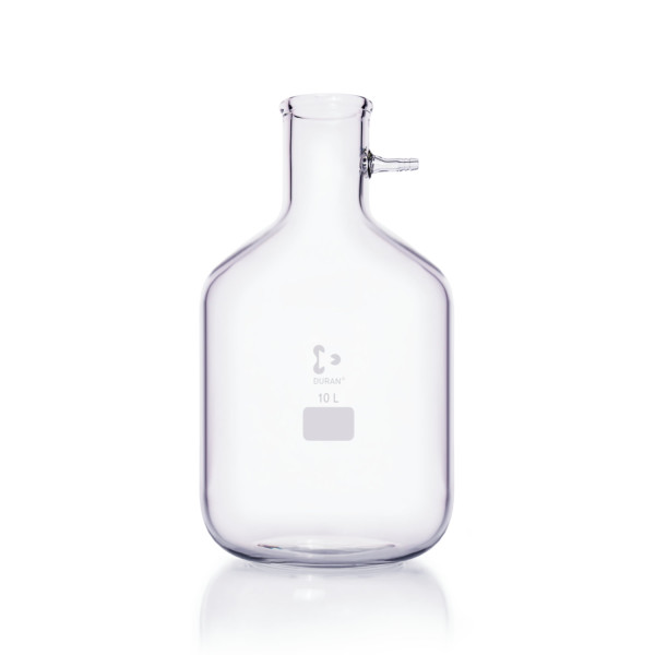 Kolby filtracyjne z króćcem szklanym - cylindryczne - g-2743 - kolba-filtracyjna - cylindryczna - z-oliwka-szklana - 10000-ml - 70-mm - 240-mm - 420-mm