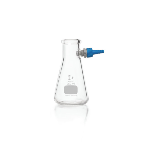 Kolby Erlenmeyera z króćcem typu Keck™ - g-2752 - kolba-filtracyjna - stozkowa - z-kroccem-typu-keck - 250-ml - 34-mm - 85-mm - 155-mm