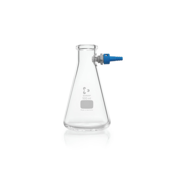 Kolby Erlenmeyera z króćcem typu Keck™ - g-2753 - kolba-filtracyjna - stozkowa - z-kroccem-typu-keck - 500-ml - 34-mm - 105-mm - 185-mm