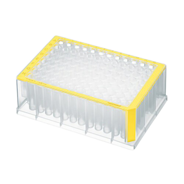 Płytki Protein LoBind® - k-8905 - plytki-deepwell-protein-lobind - 96-dolkow - 1000-%c2%b5l - zolte - pcr-clean - 5-x-4-szt - 20-szt - 0030-504-216