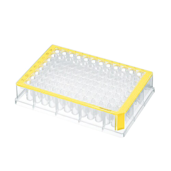 Płytki Protein LoBind® - k-8902 - plytki-deepwell-protein-lobind - 96-dolkow - 500-%c2%b5l - zolte - pcr-clean - 5-x-8-szt - 40-szt - 0030-504-119