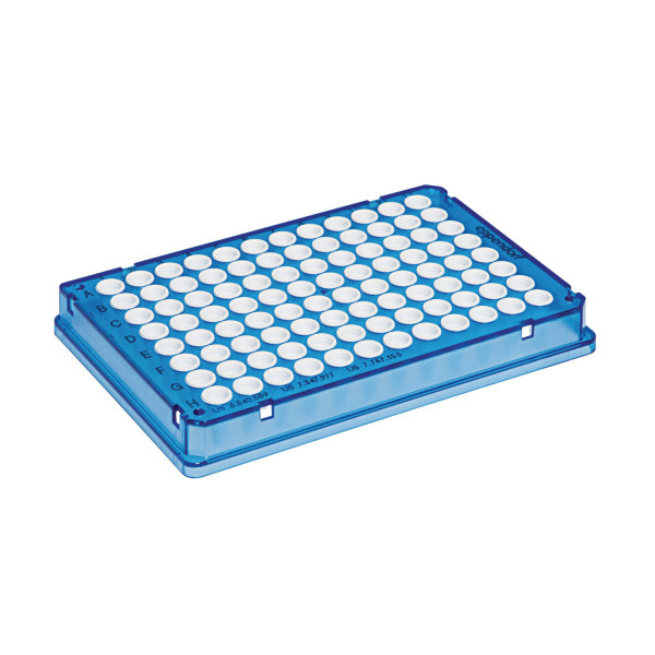 Płytki do PCR twin.tec® real-time - k-9081 - plytki-twin-tec-real-time - 96-dolkow - skirted - standardowy - 150-%c2%b5l - niebieskie - pcr-clean - 0030-132-505 - worek - 25-szt