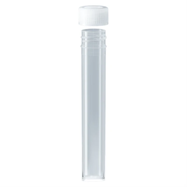 Probówki płaskodenne - z zakrętką - poj. 5 ml - 120 ml - j-0332 - probowki-plaskodenne-z-pp - 7-ml - 13-x-82-mm - bezbarwna - niesterylny - worek - 1000-szt - 60-550-050