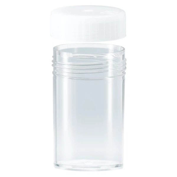 Probówki płaskodenne - z zakrętką - poj. 5 ml - 120 ml - j-0336 - probowki-plaskodenne-z-ps - 25-ml - 27-x-54-mm - bezbarwna - niesterylny - worek - 500-szt - 60-9922-113