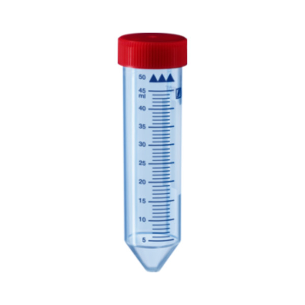 Probówki wirówkowe typu Falcon z PP - poj. 15 i 50 ml - j-0311 - probowki-typu-falcon-z-pp - 50-ml - 28-x-114-mm - czerwona - niesterylny - worek - 25-szt - 62-548-004