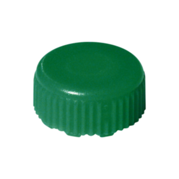 Zakrętki z HDPE - do probówek o śr. 11,5-16,5 mm - j-0412 - zakretki-z-hdpe - zielone - o-sr-13-mm - 65-726 - 1000-szt