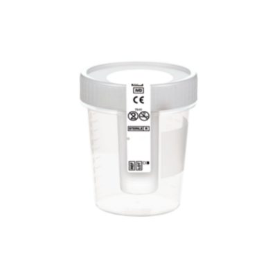 Pojemniki NFT z PP na próbki - do Monovette® Urine - z nakręconą zakrętką - poj. 100 ml