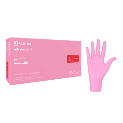 Rękawice nitrylowe nitrylex® pink - jednorazowe - bezpudrowe