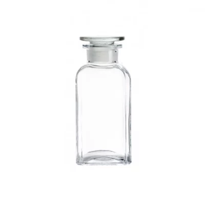 Butelki szklane ze szlifem i korkiem - z szeroką szyją - prostokątne - bezbarwne - poj. 100 - 750 ml