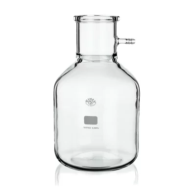 Kolby filtracyjne ze szkła Simax - cylindryczne - z króćcem szklanym - poj. 3000 - 20000 ml