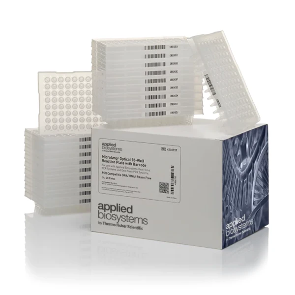 Mikropłytki Applied Biosystems™ Optical MicroAmp® do PCR - 96-dołkowe - typ semi-skirted