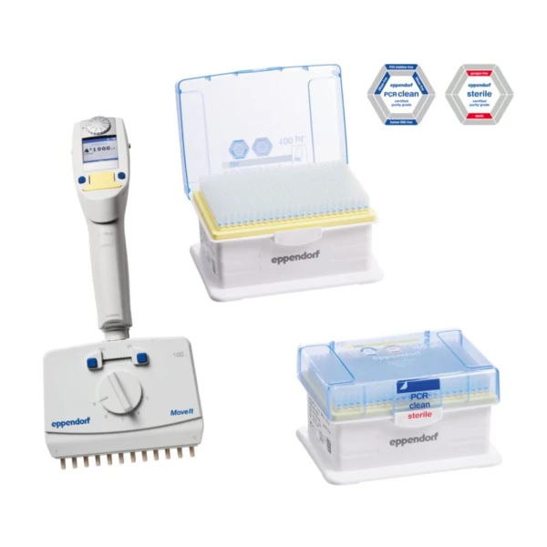 Starter Set Eppendorf Xplorer® plus - k-2013 - starter-set-eppendorf-xplorer-plus-move-it - 5-100-%c2%b5l - 12-kanalowa - jasnozolty - 5x-ep-dualfilter-t-i-p-s-pcr - pcr-clean-i-sterylne - 50-x-384-szt - 4861-000-955