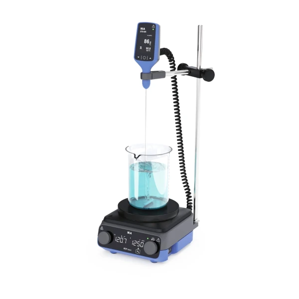 Mieszadło magnetyczne z grzaniem RCT basic Solution - zestawy - k-1013 - rct-basic-anodized-ets-d5-solution - z-grzaniem - 50-1500-obr-min - 310c-2 - anodowane-aluminium - z-czujnikami-pt-1000-60-i-ets-d5-uchwytem-h-38-kolumna-h-16-v - 0010016503