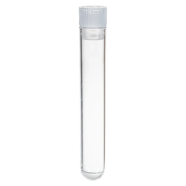 Probówki okrągłodenne - z korkiem typu push-cap - poj. 3,5 ml - 13 ml - j-0152 - probowki-okraglodenne-z-ps - 5-ml - 13-x-75-mm - bezbarwny - sterylny - worek - 100-szt - 55-475-001