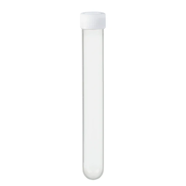 Probówki okrągłodenne z PP - z zakrętka z HDPE - poj. 4,5 ml - 13 ml - j-0183 - probowki-okraglodenne-z-pp - 6-ml - 115-x-92-mm - bezbarwny - sterylny - worek - 500-szt - 60-546-002