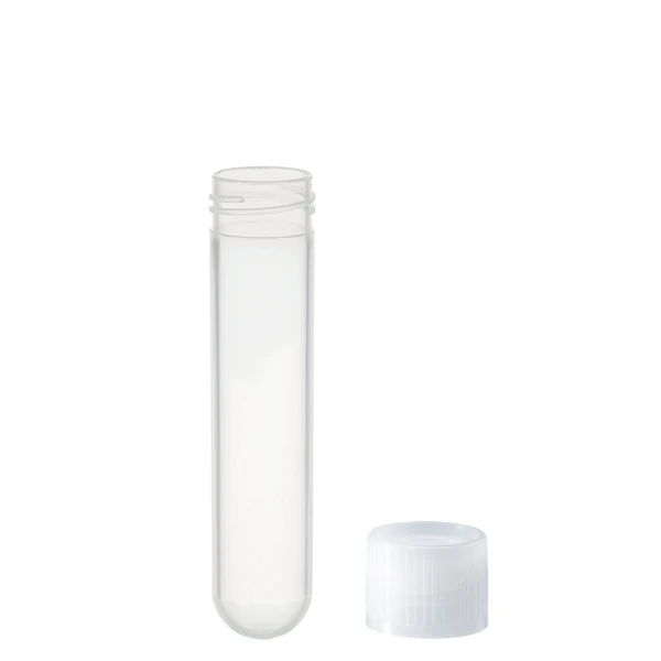 Probówki okrągłodenne z PP - z zakrętka z HDPE - poj. 4,5 ml - 13 ml - j-0189 - probowki-okraglodenne-z-pp - 10-ml - 16-x-79-mm - bezbarwny - niesterylny - worek - 1000-szt - 60-506