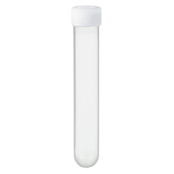 Probówki okrągłodenne z PP - z zakrętka z HDPE - poj. 4,5 ml - 13 ml - j-0192 - probowki-okraglodenne-z-pp - 10-ml - 153-x-92-mm - bezbarwny - sterylny - worek - 100-szt - 60-610-001