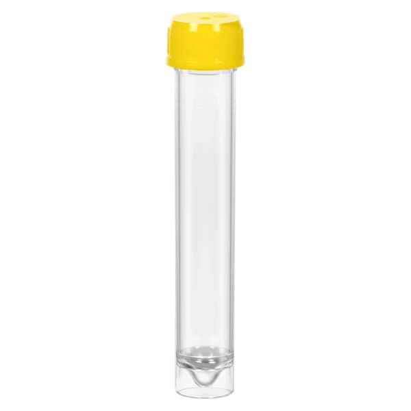 Probówki stożkowodenne - z zakrętką z HDPE - samostojące - poj. 10-15 ml - j-0266 - probowki-wirowkowe-stozkowodenne-z-ps - 10-ml - 16x-97-mm - zolty - sterylny - worek - 100-szt - 60-9921-829