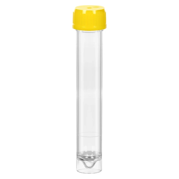 Probówki stożkowodenne - z zakrętką z HDPE - samostojące - poj. 10-15 ml - j-0267 - probowki-wirowkowe-stozkowodenne-z-ps - 10-ml - 16x-97-mm - zolty - niesterylny - worek - 100-szt - 60-9921-830