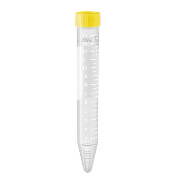 Probówki wirówkowe typu Falcon z PS - poj. 15 ml - j-0307 - probowki-typu-falcon-z-ps-ze-skala-i-polem-opisowym - 15-ml - 17-x-120-mm - zolty - sterylny - worek - 50-szt - 62-553-542