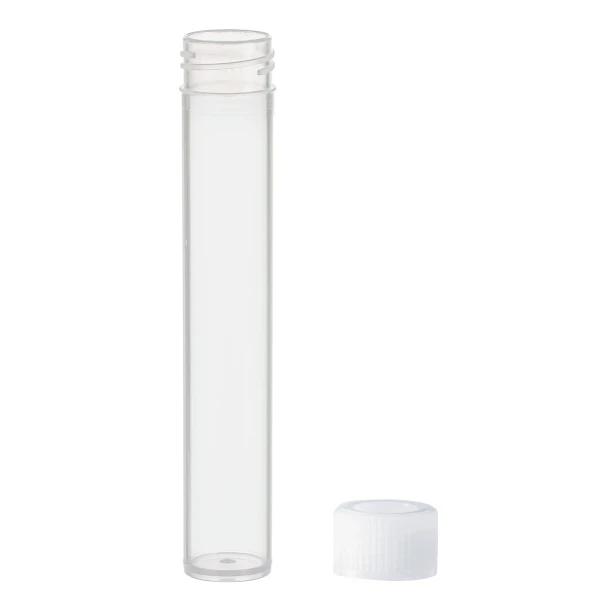 Probówki płaskodenne - z zakrętką - poj. 5 ml - 120 ml - j-0332 - probowki-plaskodenne-z-pp - 7-ml - 13-x-82-mm - bezbarwny - niesterylny - worek - 1000-szt - 60-550-050