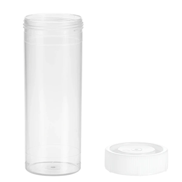 Probówki płaskodenne - z zakrętką - poj. 5 ml - 120 ml - j-0342 - probowki-plaskodenne-z-pp - 120-ml - 42-x-114-mm - bezbarwny - niesterylny - worek - 50-szt - 60-597