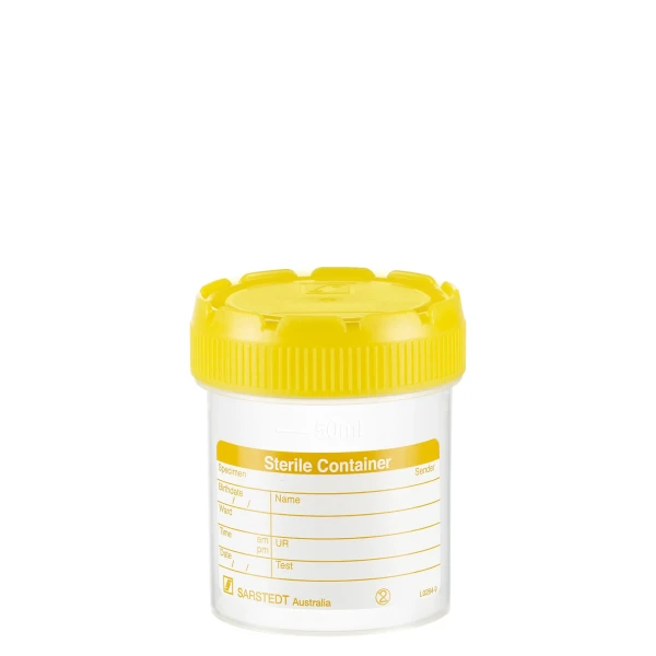 Pojemniki z PP na próbki - z zakrętką z HDPE - poj. 70 ml - j-0763 - pojemniki-z-pp-na-probki-ze-skala-i-etykieta - 70-ml - 44-x-55-mm - z-nakrecona-zakretka - sterylny - 200-szt - 75-9922-721
