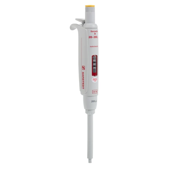 Pipety automatyczne Sarpette® M - jednokanałowe - j-3447 - pipeta-jednokanalowa-sarpette-m - 20-200-%c2%b5l - 02-%c2%b5l - zolty - 90-3100-200