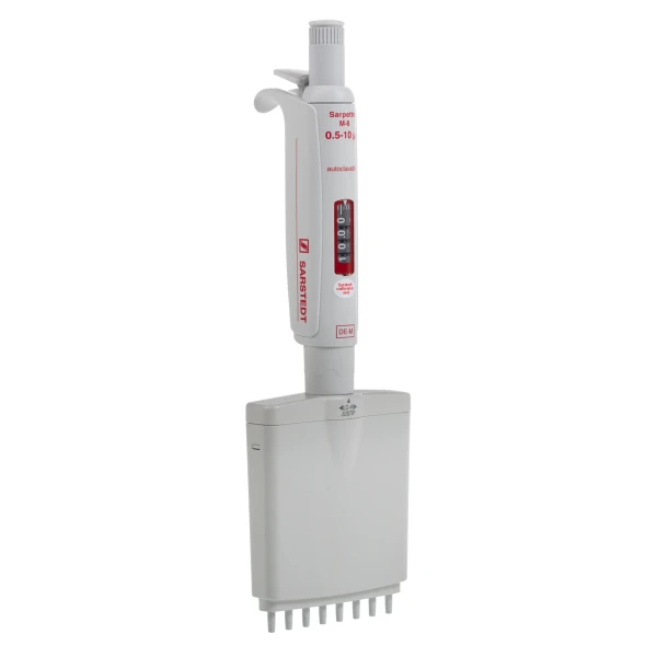 Pipety automatyczne Sarpette® M - wielokanałowe - j-3461 - pipeta-8-kanalowa-sarpette-m - 05-10-%ce%bcl - 001-%c2%b5l - szary - 90-3108-010