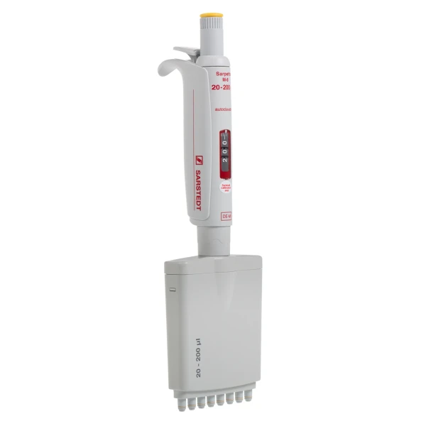Pipety automatyczne Sarpette® M - wielokanałowe - j-3463 - pipeta-8-kanalowa-sarpette-m - 20-200-%c2%b5l - 02-%c2%b5l - zolty - 90-3108-200