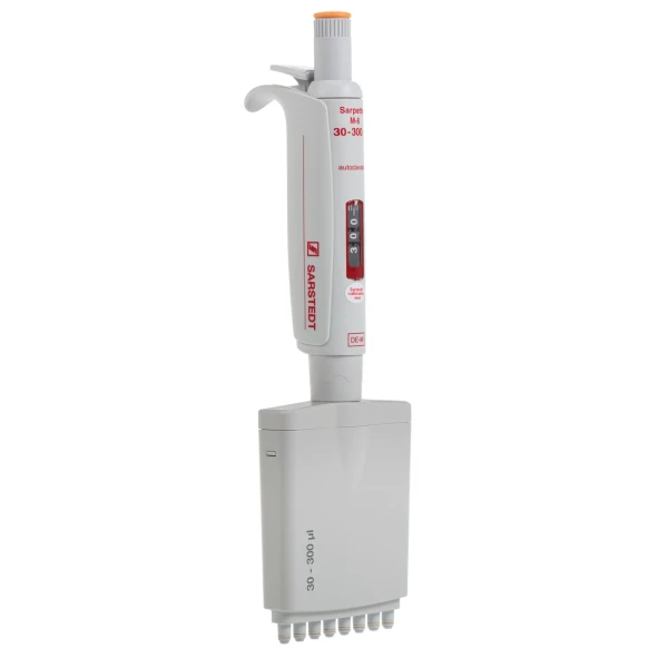 Pipety automatyczne Sarpette® M - wielokanałowe - j-3464 - pipeta-8-kanalowa-sarpette-m - 40-300-%c2%b5l - 04-%c2%b5l - pomaranczowy - 90-3108-300