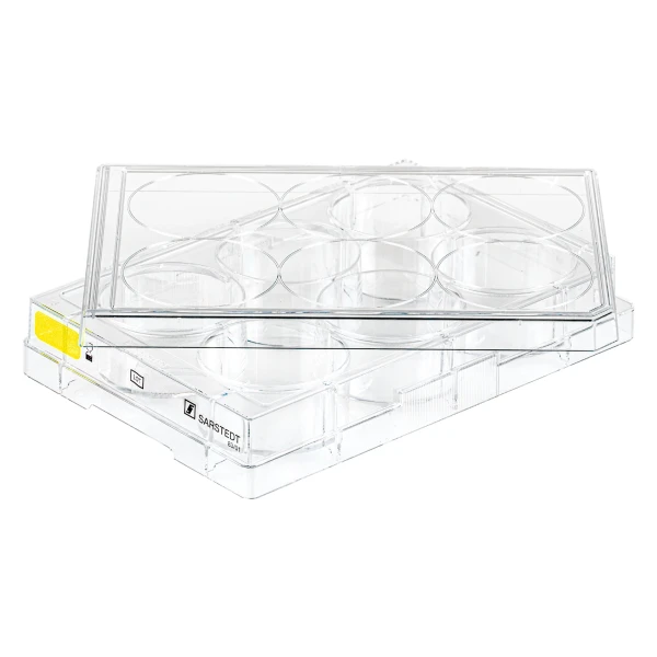 Płytki mikrotestowe Cell⁺ do hodowli adherentnej - z pokrywkami - j-4421 - plytki-mikrotestowe-cell - 6-dolkow - f-ksztaltne - 887-cm%c2%b2 - tc-tested - 50-szt - 83-3920-300