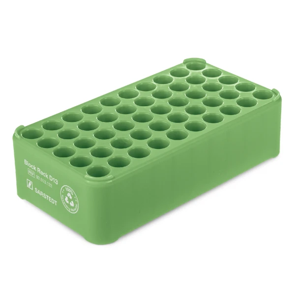 Uniwersalne statywy D13 z PP - do probówek o śr. do 13 mm - j-5124 - statyw-d13-z-pp - do-probowek-i-s-monovette-o-sr-8-13-mm - zielony - 93-853-133