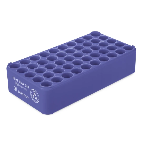 Uniwersalne statywy D17 z PP - do probówek o śr. do 17 mm - j-5145 - statyw-d17-z-pp - bez-uchwytu - niebieski - 93-852-174