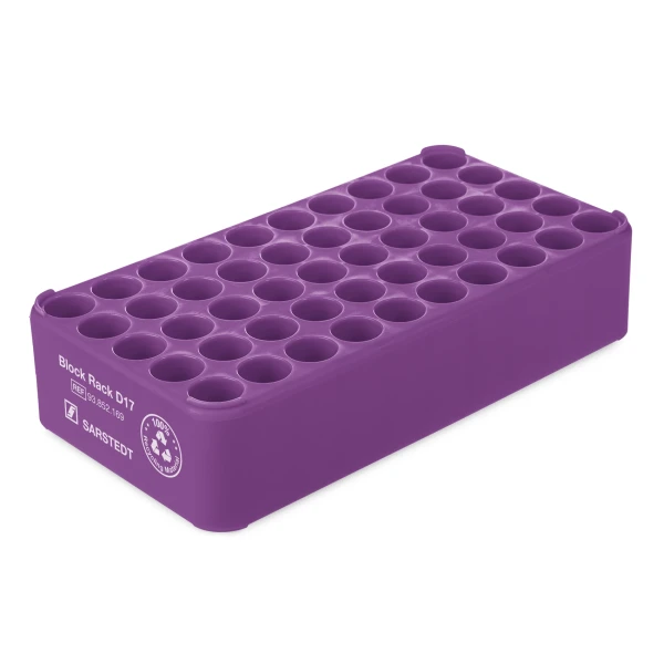 Uniwersalne statywy D17 z PP - do probówek o śr. do 17 mm - j-5148 - statyw-d17-z-pp - bez-uchwytu - fioletowy - 93-852-169