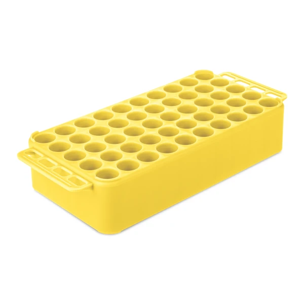Uniwersalne statywy D17 z PP - do probówek o śr. do 17 mm - j-5153 - statyw-d17-z-pp - z-uchwytem - zolty - 93-851-172