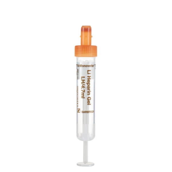 Probówko-strzykawki S-Monovette® Li-Heparin Gel - j-5620 - probowko-strzykawki-s-monovette-li-heparin-gel - bez-etykiety - 47-ml-2 - 15-x-75-mm - 50-szt - 03-1631